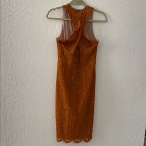 Mustard Seed Burnt Orange Lace Dress